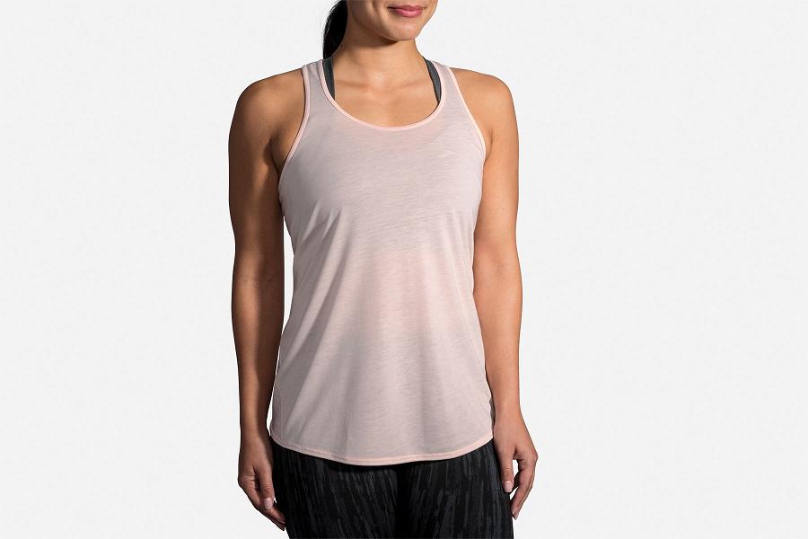 Brooks Distance Women Clothing & Running Tank Pink QVI125648